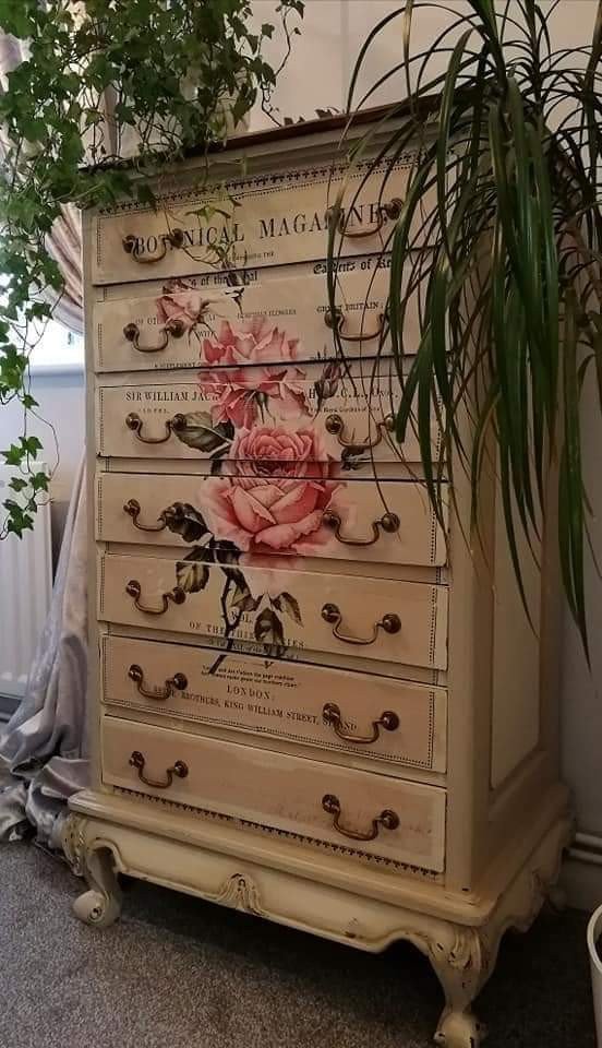 Photograph of an upcycled chest of drawers