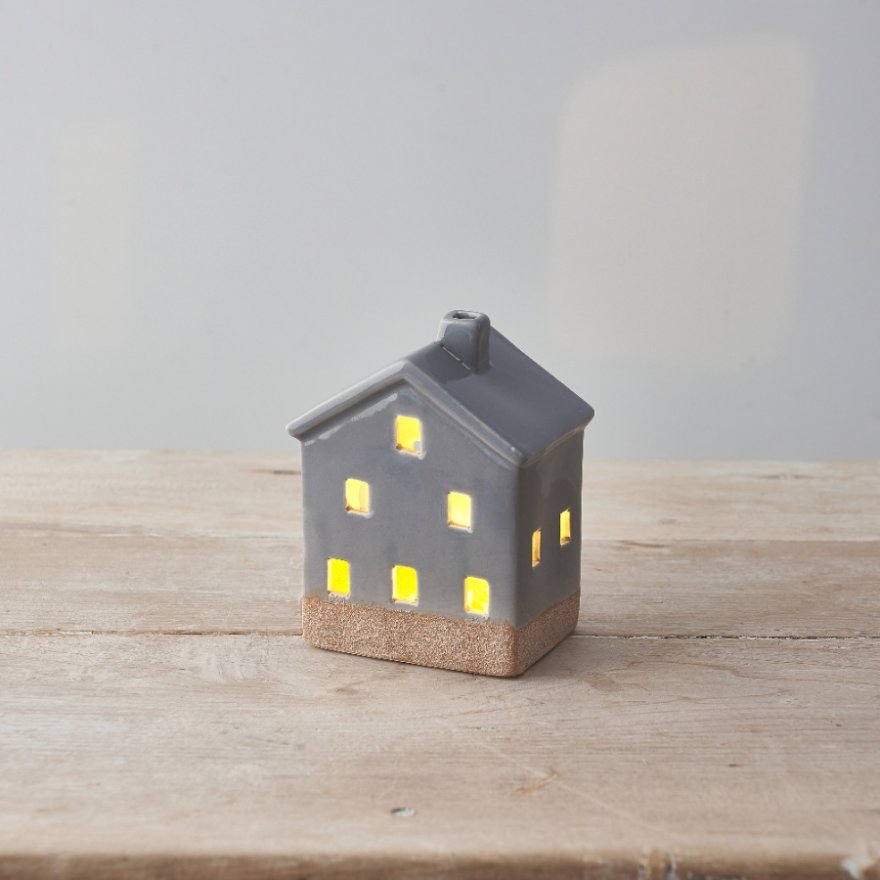 Grey Light Up House - Vintage Charm