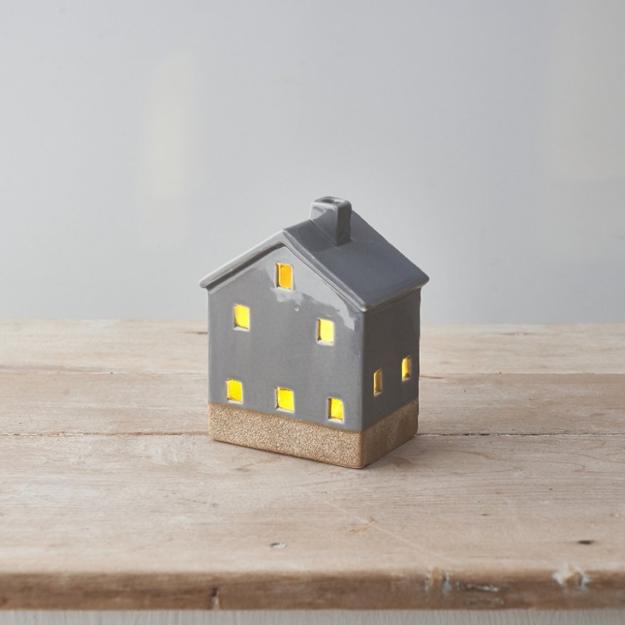 Grey Light Up House - Vintage Charm
