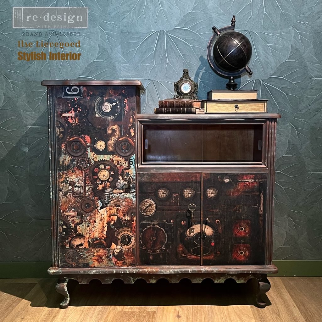 Aged Machinery Elegance | Redesign With Prima A1 Decoupage Fiber Paper ...