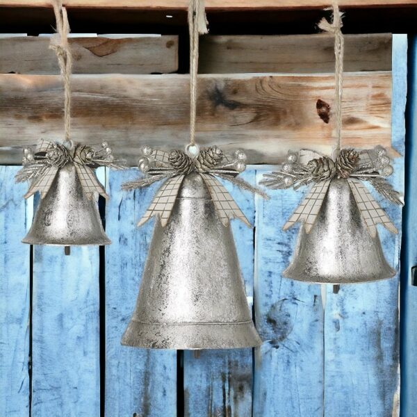Set Of Three Silver Jingle Bells - Image 3