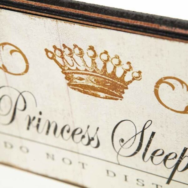 Vintage Princess Sleeps Here Small Sign - Image 4